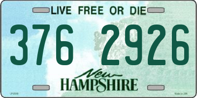 NH license plate 3762926