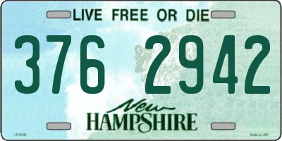 NH license plate 3762942
