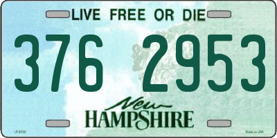 NH license plate 3762953