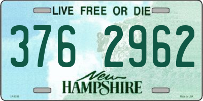 NH license plate 3762962