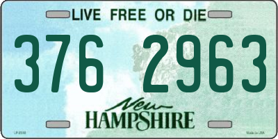 NH license plate 3762963