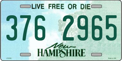 NH license plate 3762965