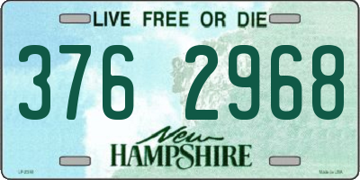 NH license plate 3762968
