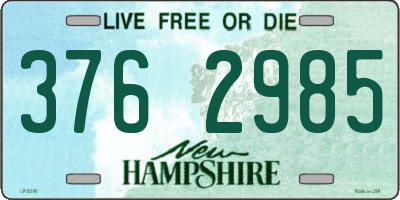 NH license plate 3762985