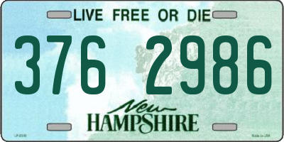 NH license plate 3762986