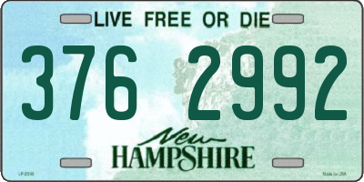 NH license plate 3762992