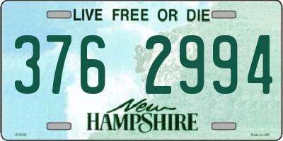 NH license plate 3762994