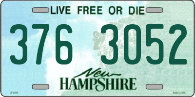 NH license plate 3763052