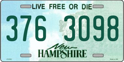 NH license plate 3763098