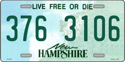 NH license plate 3763106