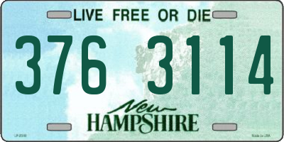 NH license plate 3763114