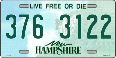 NH license plate 3763122
