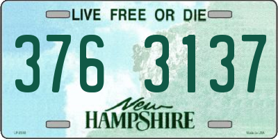 NH license plate 3763137