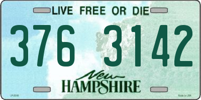 NH license plate 3763142