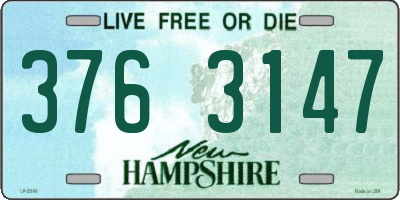NH license plate 3763147