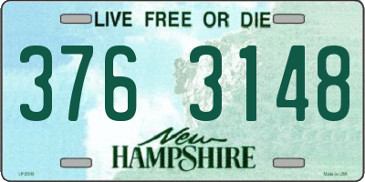 NH license plate 3763148