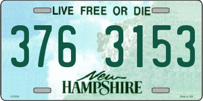 NH license plate 3763153