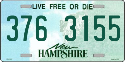 NH license plate 3763155