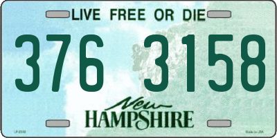 NH license plate 3763158