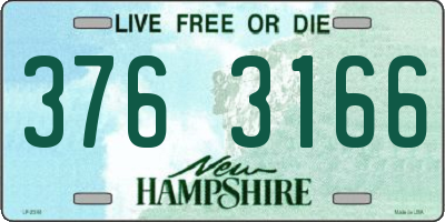 NH license plate 3763166