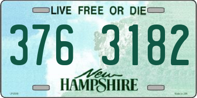 NH license plate 3763182