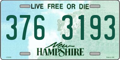NH license plate 3763193