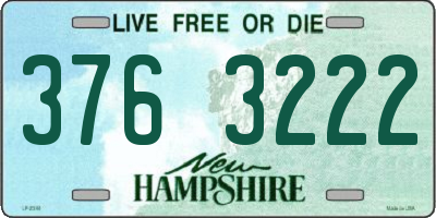 NH license plate 3763222