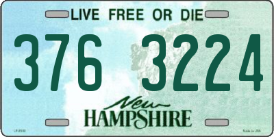 NH license plate 3763224