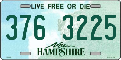 NH license plate 3763225