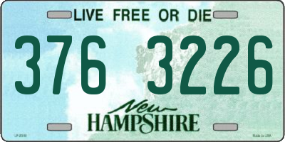 NH license plate 3763226