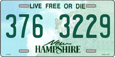 NH license plate 3763229