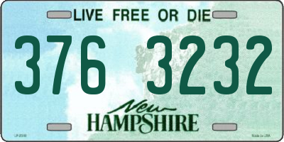NH license plate 3763232