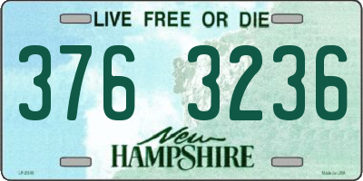 NH license plate 3763236