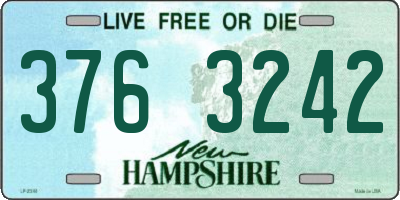 NH license plate 3763242