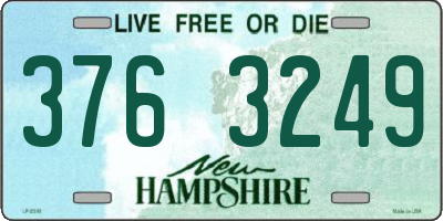 NH license plate 3763249