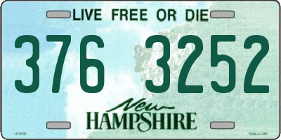 NH license plate 3763252