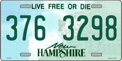 NH license plate 3763298