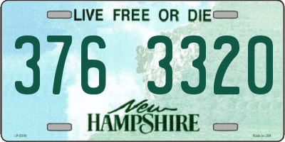 NH license plate 3763320