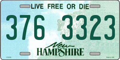 NH license plate 3763323