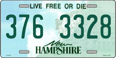 NH license plate 3763328