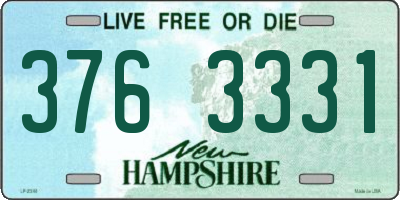 NH license plate 3763331