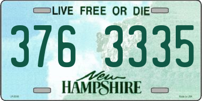 NH license plate 3763335