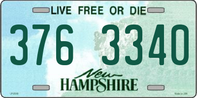 NH license plate 3763340