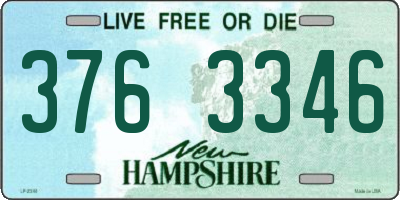 NH license plate 3763346