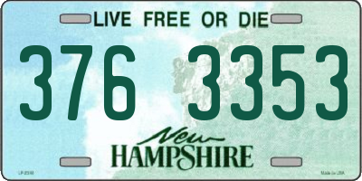 NH license plate 3763353