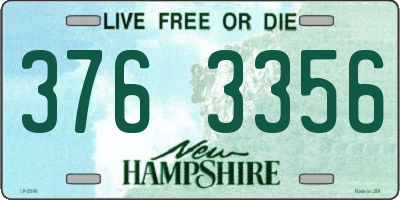 NH license plate 3763356