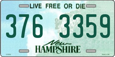 NH license plate 3763359