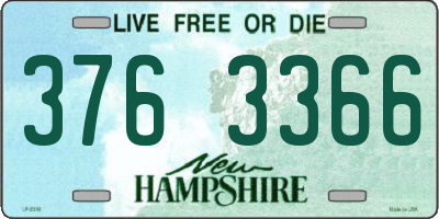 NH license plate 3763366