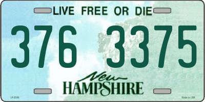 NH license plate 3763375