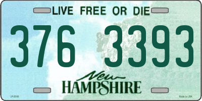 NH license plate 3763393